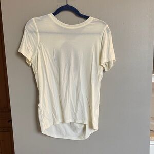 Lululemon Athletica Soft White Short Sleeve Top